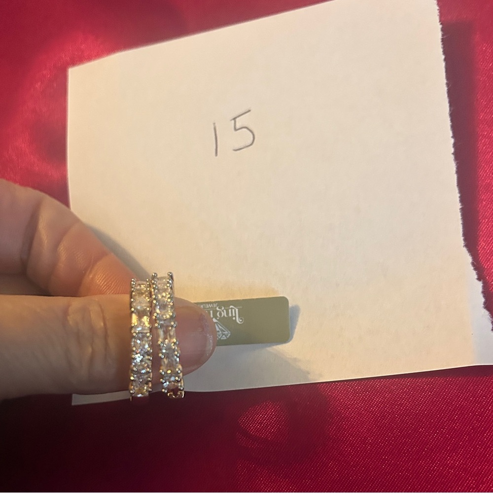 18 K Gold Layered Hoop Earrings with Cubit Zirconia.